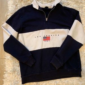 Brandy Melville Los Angeles Collared Sweatshirt